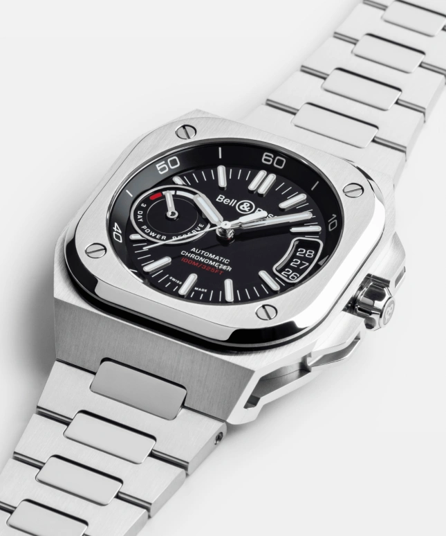 Bell & Ross,Urban 41mm,41mm,Stainless Steel,Black,Automatic,Day,Power Reserve Indicator,BRX5R,BRX5R-BL-ST/SST