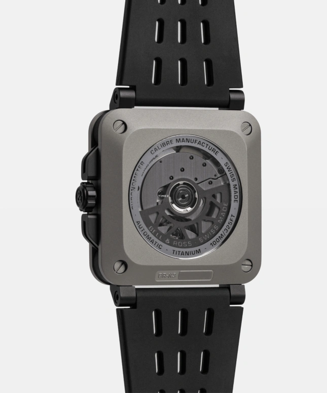 Bell & Ross,BR-X3 41mm,41mm,Titanium,Black,Automatic,Day,Power Reserve Indicator,BRX3R,BRX3R-BL-TI/SRB