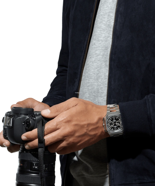 Bell & Ross,Instruments 42mm,42mm,Stainless Steel,Black,Automatic,Chronograph,Day,BR05C,BR05C-BL-ST/SST