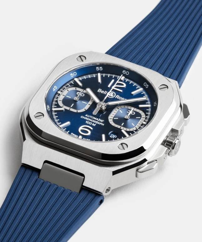 Bell & Ross,Urban 42mm,42mm,Stainless Steel,Blue,Automatic,Chronograph,Day,BR05C,BR05C-BLU-ST/SRB