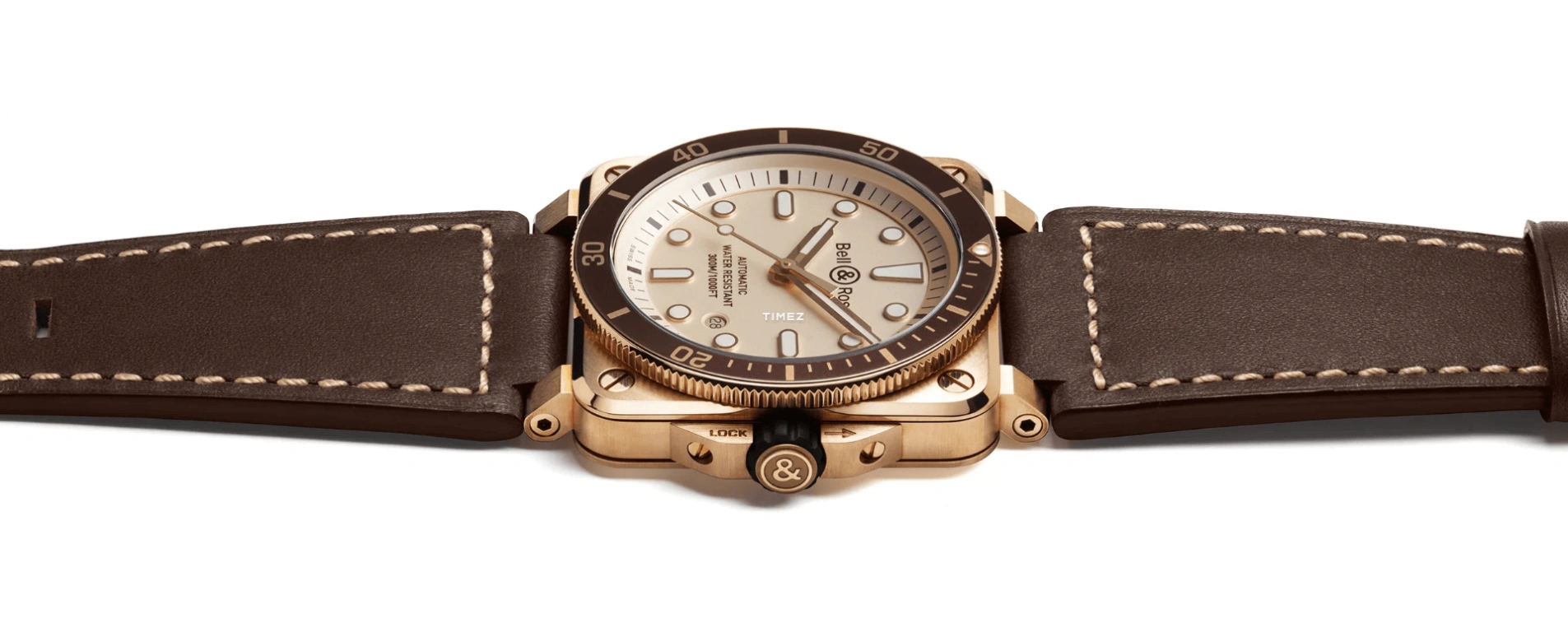 Bell & Ross,BR-03 Diver 42mm,42mm,Bronze,Cream,Automatic,Day,38hours,BR0392,BR0392-D-WH-BR/SCA