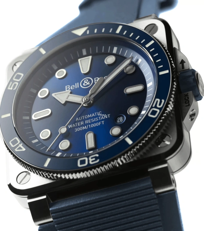 Bell & Ross,BR-03 Diver 42mm,42mm,Stainless Steel,Blue,Automatic,Day,54hours,BR03A,BR03A-D-BLU-ST/SRB