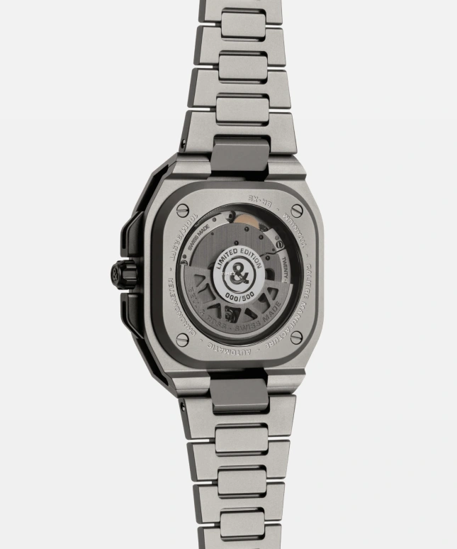 Bell & Ross,BR-X5 41mm,41mm,Titanium,Carbon,Black,Automatic,Day,Power Reserve Indicator,BRX5R,BRX5R-RAC-TI/STI