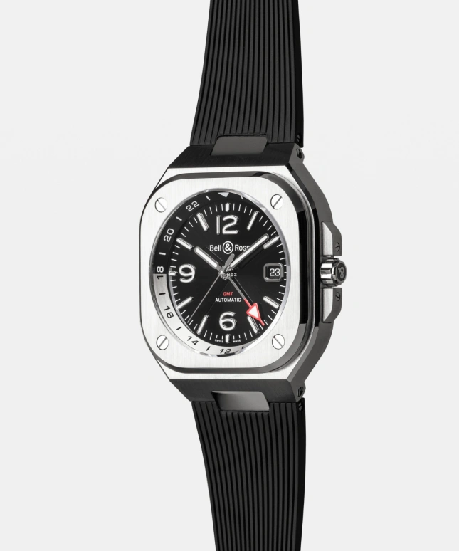 Bell & Ross,Instruments 41mm,41mm,Stainless Steel,Black,Automatic,Day,Dule Time,BR05G,BR05G-BL-ST/SRB