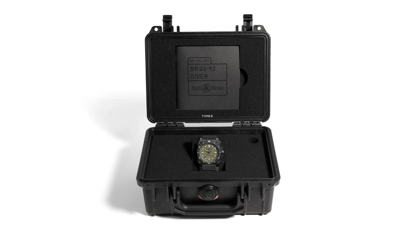 Bell & Ross,Instruments 42mm,42mm,Ceramic,khaki,Automatic,Day,38hours,BR0392,BR0392-D-KA-CE/SRB