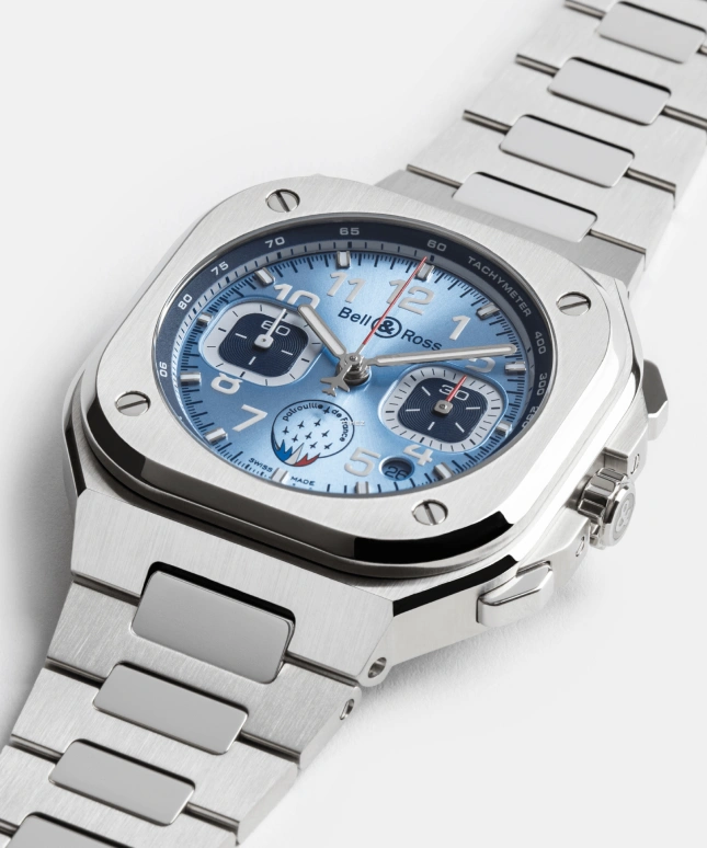 Bell & Ross,Urban 42x14.25mm,42x14.25mm,Stainless Steel,Blue,Automatic,Chronograph,Day,BR05C,BR05C-PAF-ST/SST