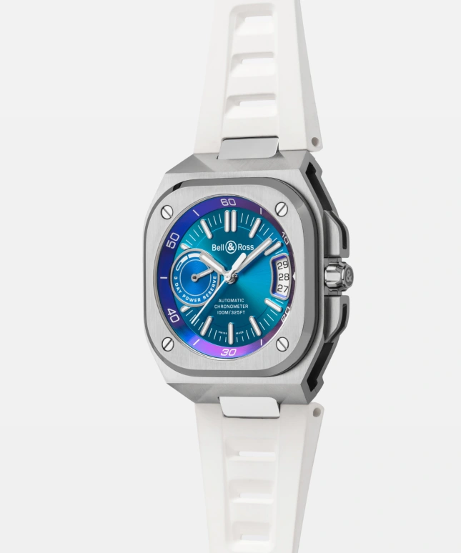 Bell & Ross,Urban 41mm,41mm,Stainless Steel,Green,Automatic,Day,Power Reserve Indicator,BRX5R,BRX5R-IRS-ST/SRB