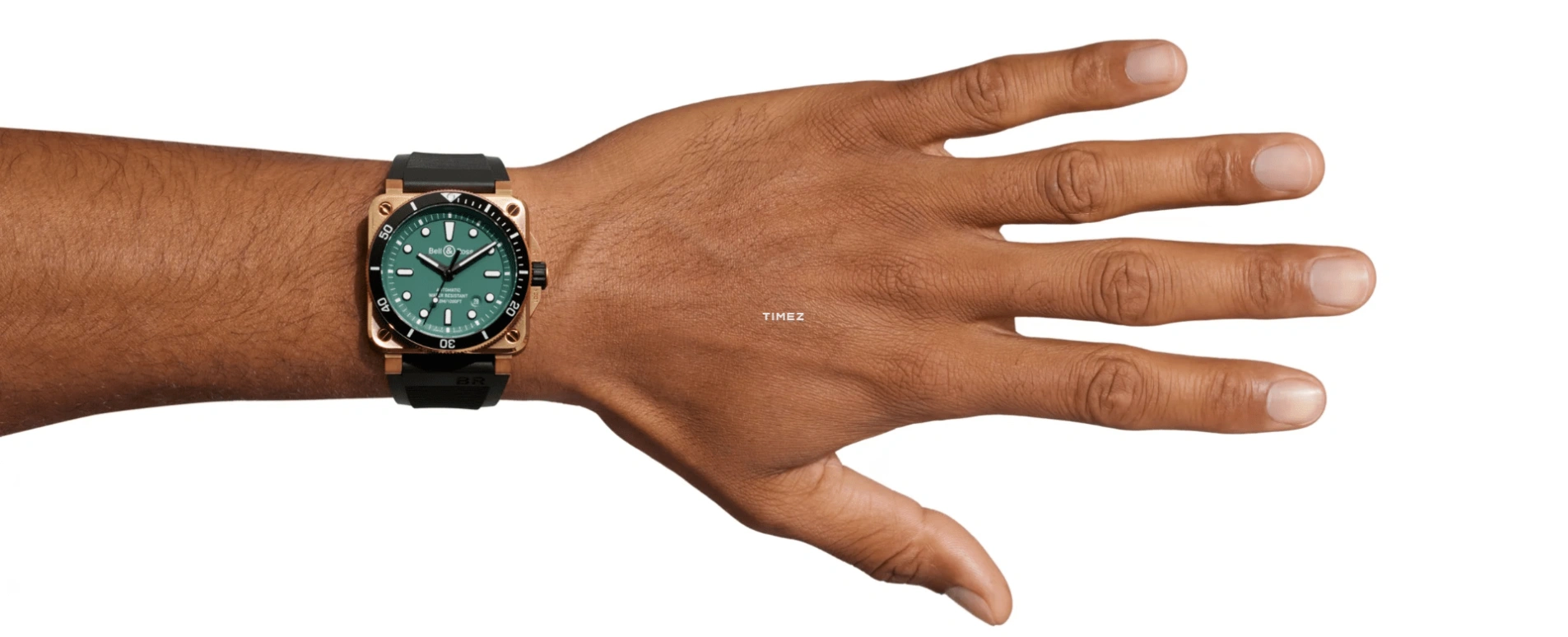 Bell & Ross,BR-03 Diver 42mm,42mm,Bronze,Green,Automatic,Day,Sapphire,Crystal Glass,BR0392,BR0392-D-LT-BR/SRB