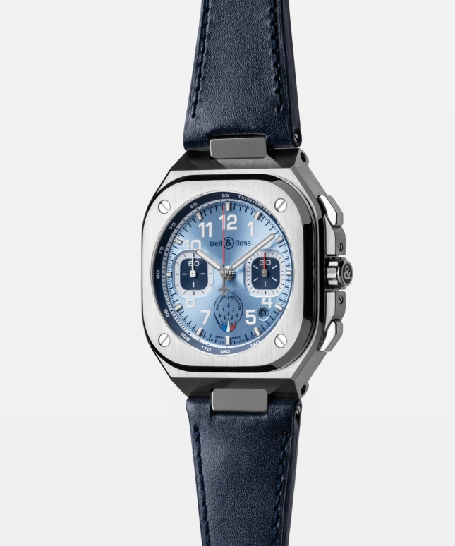 Bell & Ross,Urban 42mm,42mm,Stainless Steel,Blue,Automatic,Chronograph,Day,BR05C,BR05C-PAF-ST/SCA