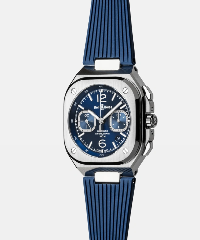 Bell & Ross,Urban 42mm,42mm,Stainless Steel,Blue,Automatic,Chronograph,Day,BR05C,BR05C-BLU-ST/SRB