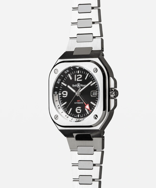 Bell & Ross,Instruments 41mm,41mm,Stainless Steel,Black,Automatic,Day,Dule Time,BR05G,BR05G-BL-ST/SST