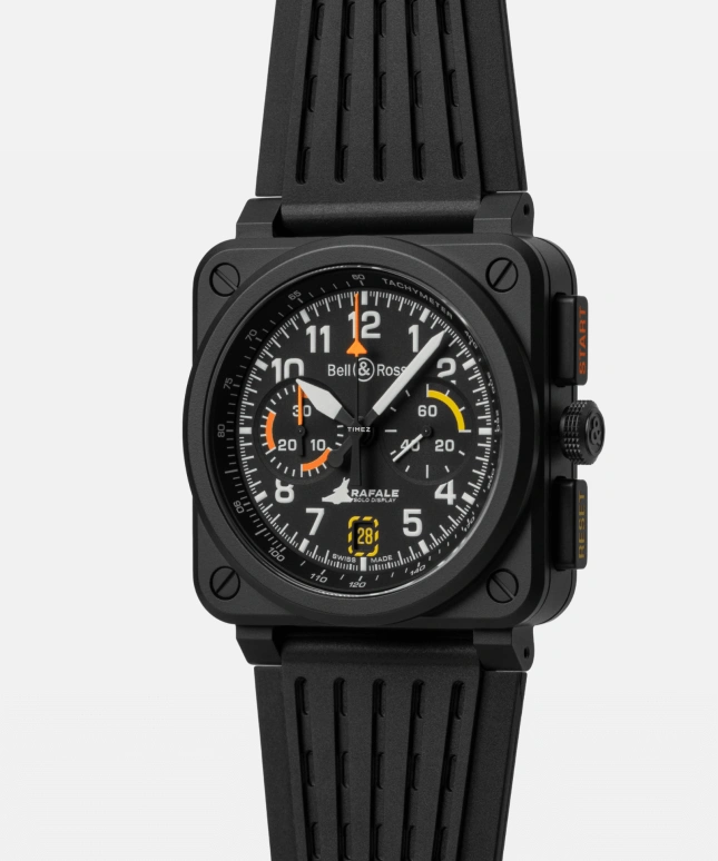 Bell & Ross,BR-03 Chrono 42mm,42mm,Ceramic,Black,Automatic,Chronograph,Day,BR0394,BR0394-RSD-CE/SRB