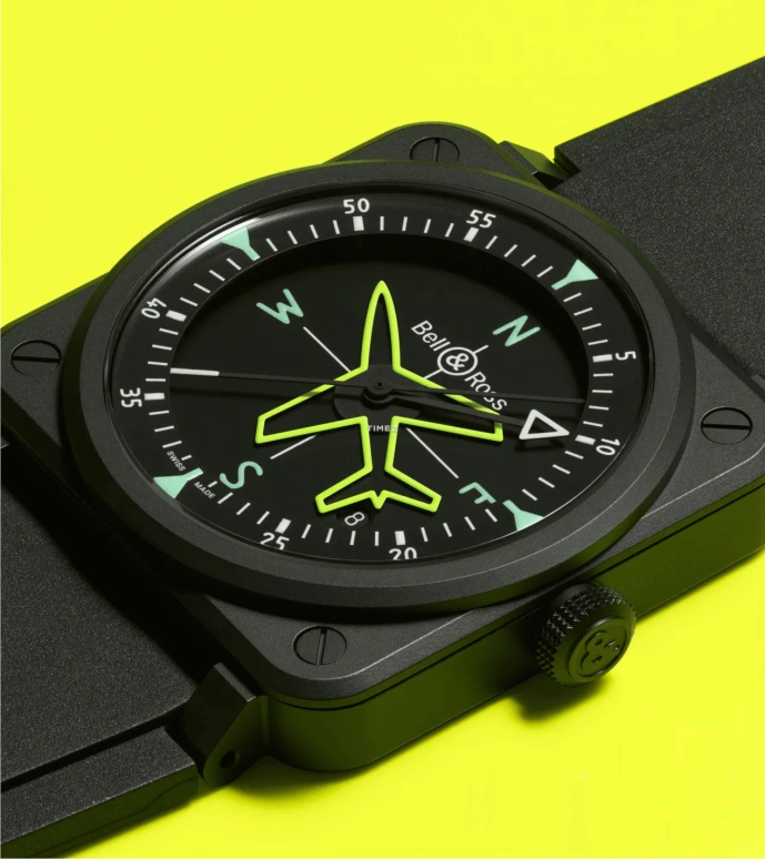 Bell & Ross,Instruments 41mm,41mm,Ceramic,Black,Automatic,Day,Sapphire,Crystal Glass,BR03A,BR03A-CPS-CE/SRB