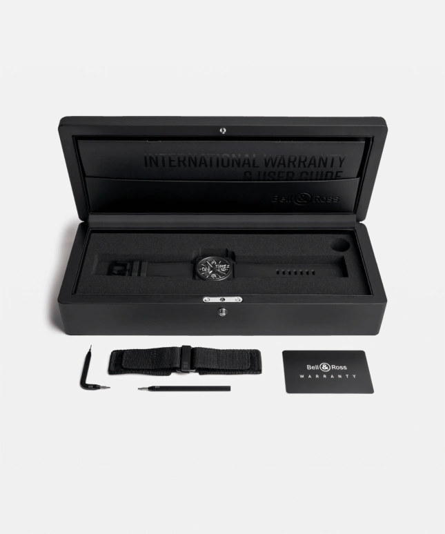 Bell & Ross,BR-03 Auto 41mm,41mm,Ceramic,Transparent,Black,Automatic,54hours,In-house Caliber,BR03A,BR03A-BL-SKCE/SRB