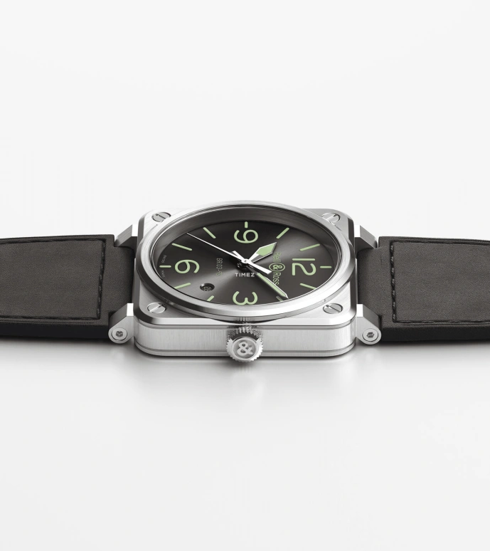 Bell & Ross,Instruments 42mm,42mm,Stainless Steel,Grey,Automatic,Day,38hours,BR0392,BR0392-GC3-ST/SCA