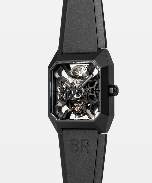 Bell & Ross,Instruments 42mm,42mm,Ceramic,Black,Skeleton,Automatic,Sapphire,Crystal Glass,Octagon,BR03,BR03-CYBER-CE