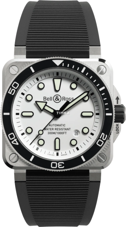 Bell & Ross BR-03 Diver BR03A-D-WH-ST/SRB