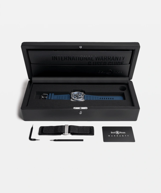 Bell & Ross,BR-X3 41mm,41mm,Stainless Steel,Aluminium,Blue,Automatic,Day,Power Reserve Indicator,BRX3R,BRX3R-BLU-ST/SRB