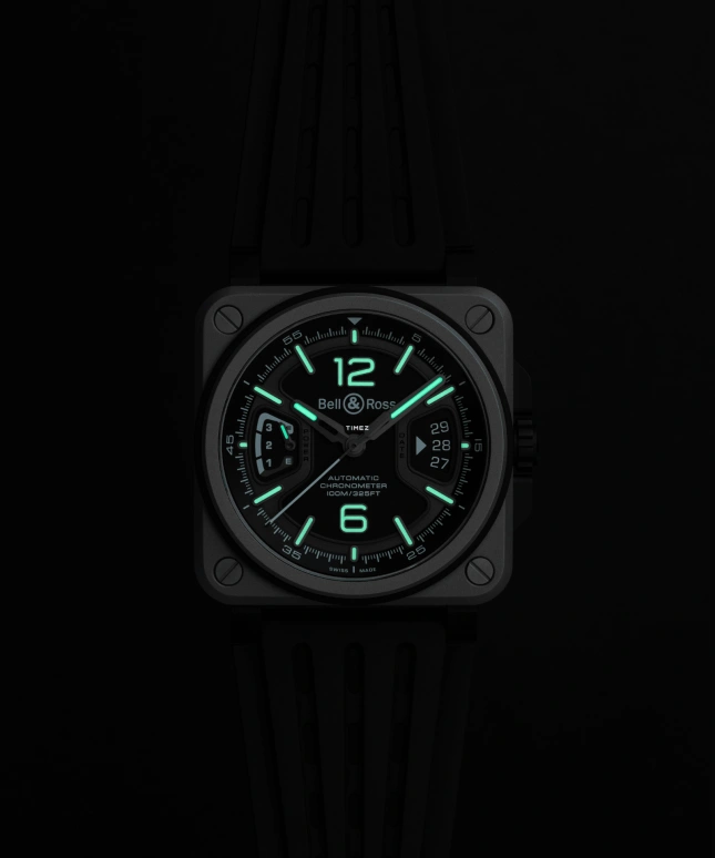 Bell & Ross,BR-X3 41mm,41mm,Titanium,Black,Automatic,Day,Power Reserve Indicator,BRX3R,BRX3R-BL-TI/SRB