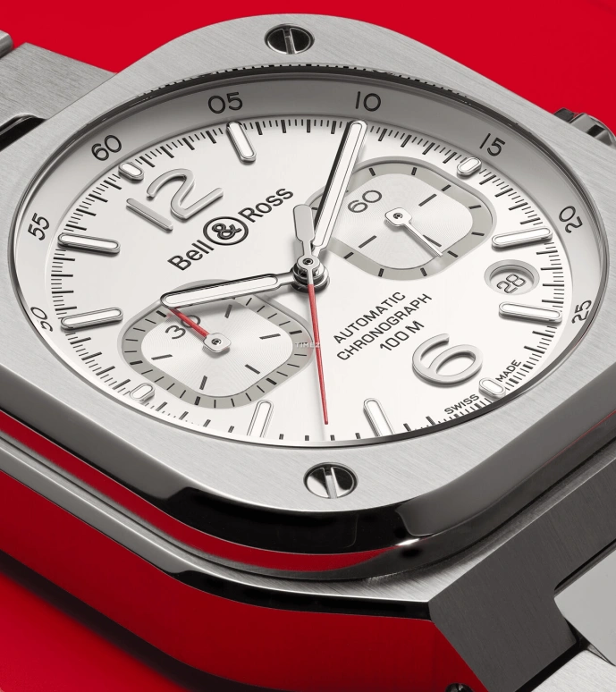 Bell & Ross,Instruments 42mm,42mm,Stainless Steel,Silver White,White,Automatic,Chronograph,Day,BR05C,BR05C-SI-ST/SST