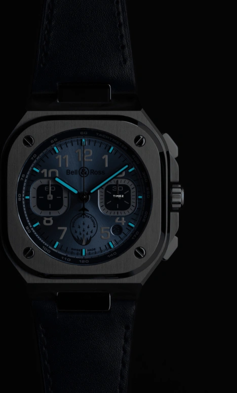Bell & Ross,Urban 42mm,42mm,Stainless Steel,Blue,Automatic,Chronograph,Day,BR05C,BR05C-PAF-ST/SCA