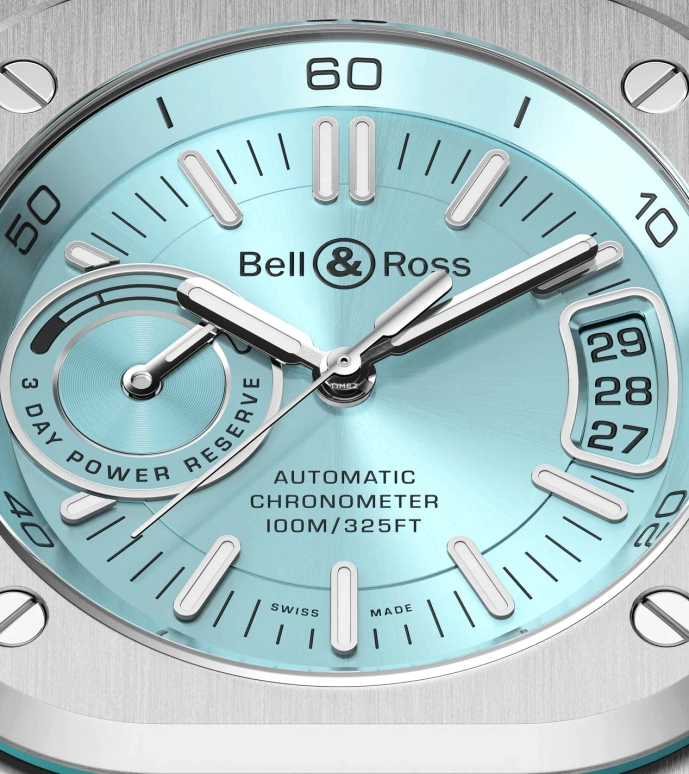 Bell & Ross,Urban 41mm,41mm,Stainless Steel,Blue,Automatic,Day,Power Reserve Indicator,BRX5R,BRX5R-IB-ST/SRB