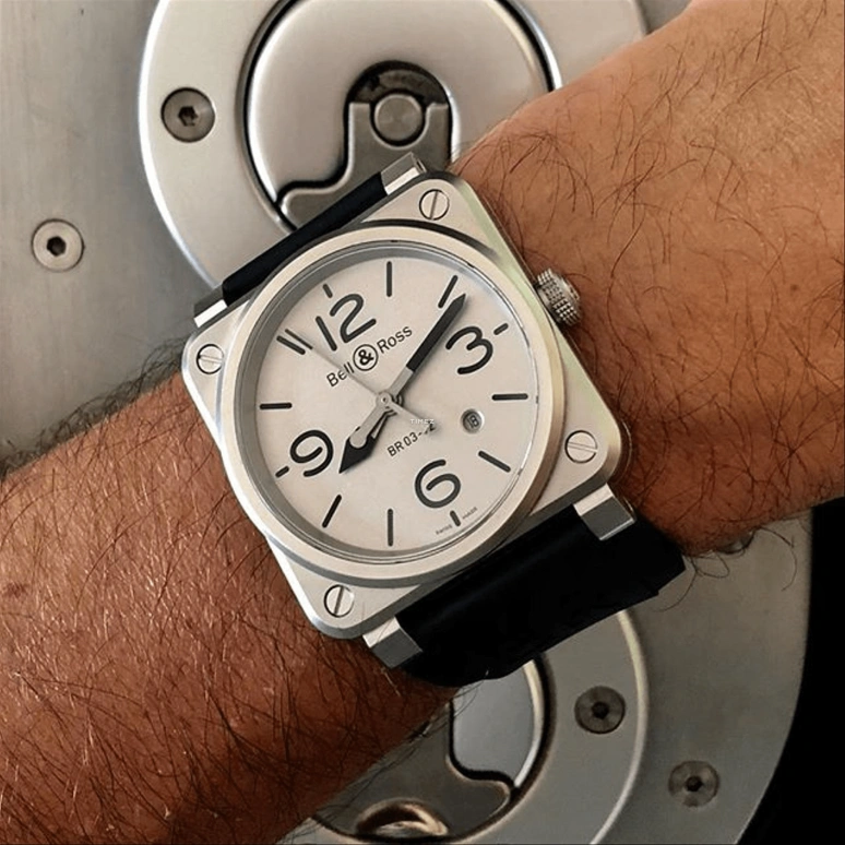 Bell & Ross,Instruments 42mm,42mm,Stainless Steel,Grey,Automatic,Day,38hours,BR0392,BR0392-GBL-ST/SRB