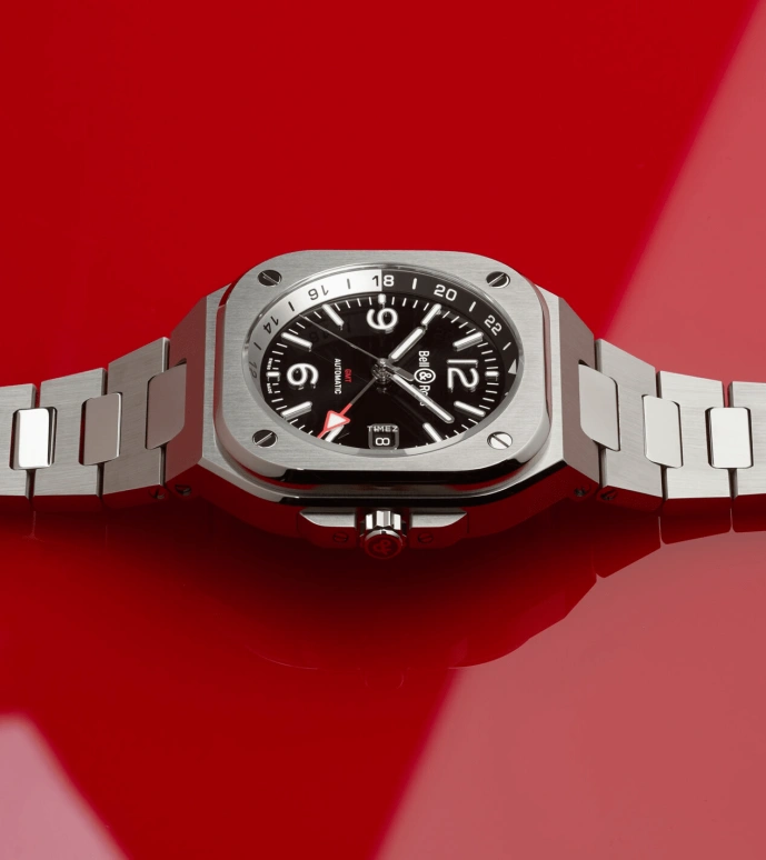 Bell & Ross,Instruments 41mm,41mm,Stainless Steel,Black,Automatic,Day,Dule Time,BR05G,BR05G-BL-ST/SST
