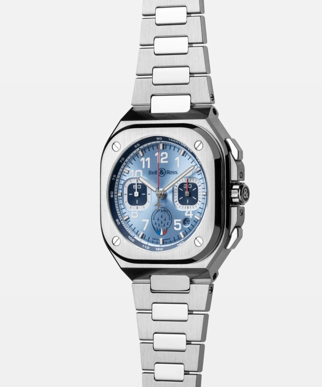 Bell & Ross,Urban 42x14.25mm,42x14.25mm,Stainless Steel,Blue,Automatic,Chronograph,Day,BR05C,BR05C-PAF-ST/SST