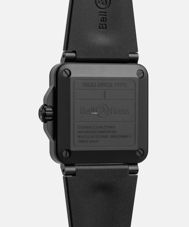 Bell & Ross,BR-03 Diver 42mm,42mm,Ceramic,Black,Automatic,Day,54hours,BR03A,BR03A-D-OL-CE/SRB