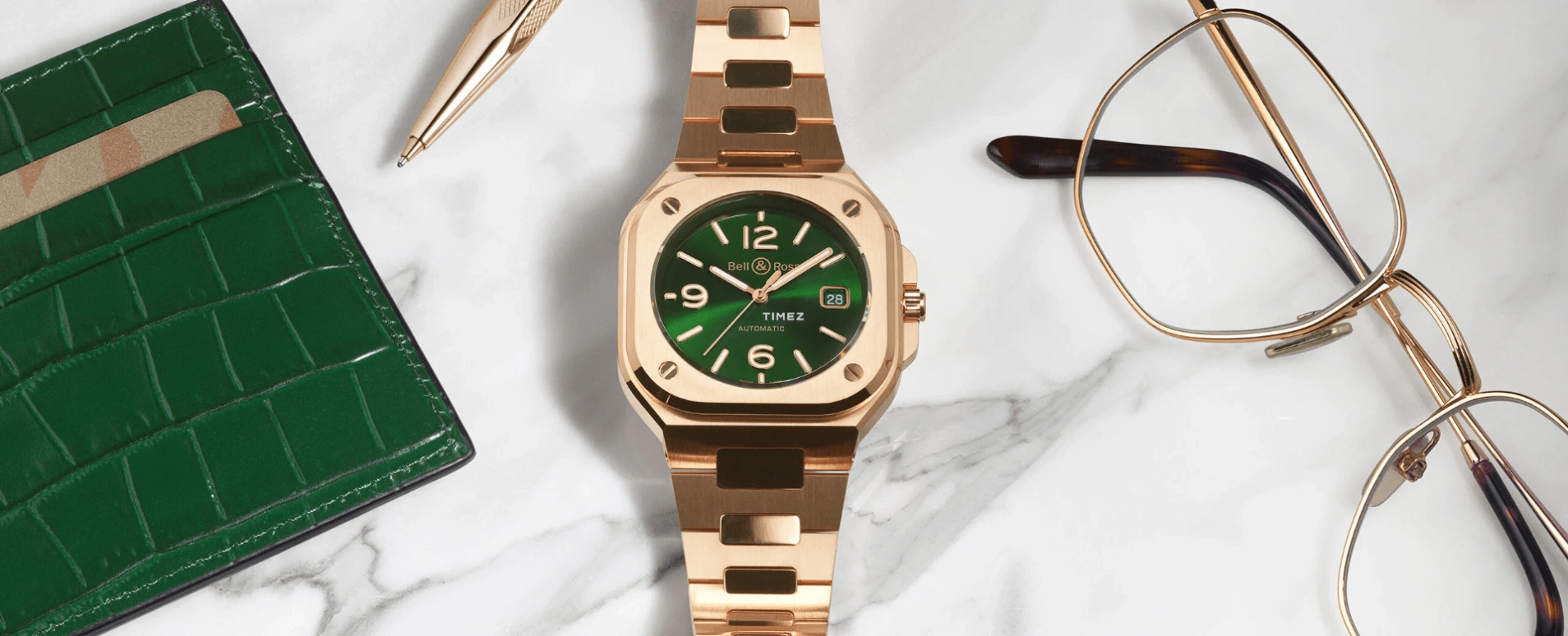 Bell & Ross,BR-05 Auto 40mm,40mm,Rose Gold,Green,Automatic,Day,38hours,BR05A,BR05A-GN-PG/SPG