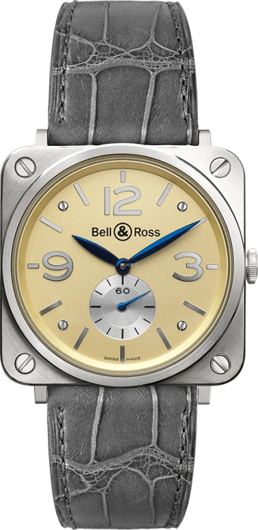 Bell & Ross,Instruments 39mm,39mm,White Gold,Handwound,46hours,Sapphire,BRS,BRS-WHGOLD-IVORY D