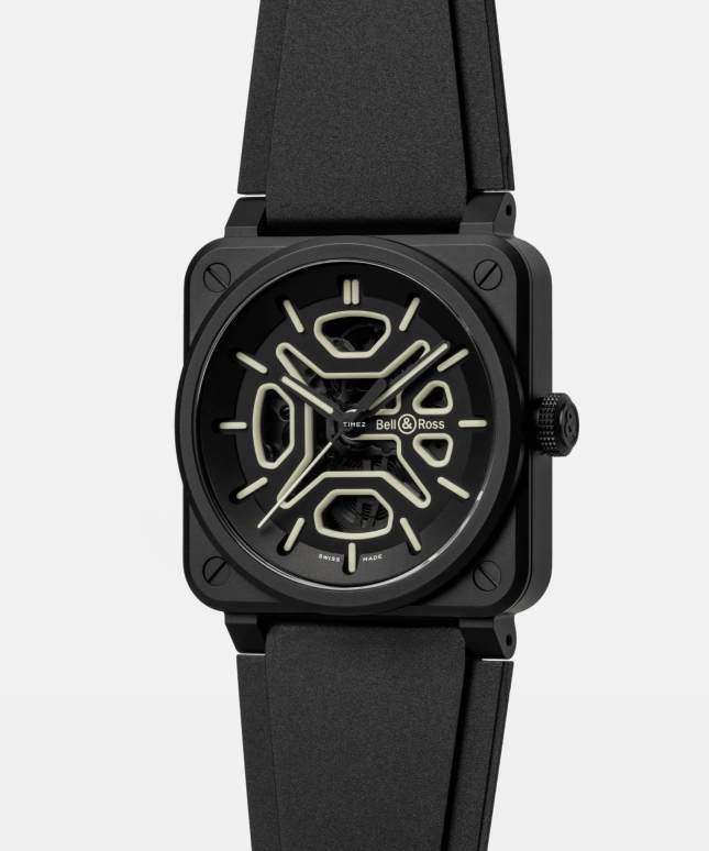Bell & Ross,BR-03 Auto 41mm,41mm,Ceramic,Black,Automatic,54hours,In-house Caliber,BR03A,BR03A-LM-SKCE/SRB