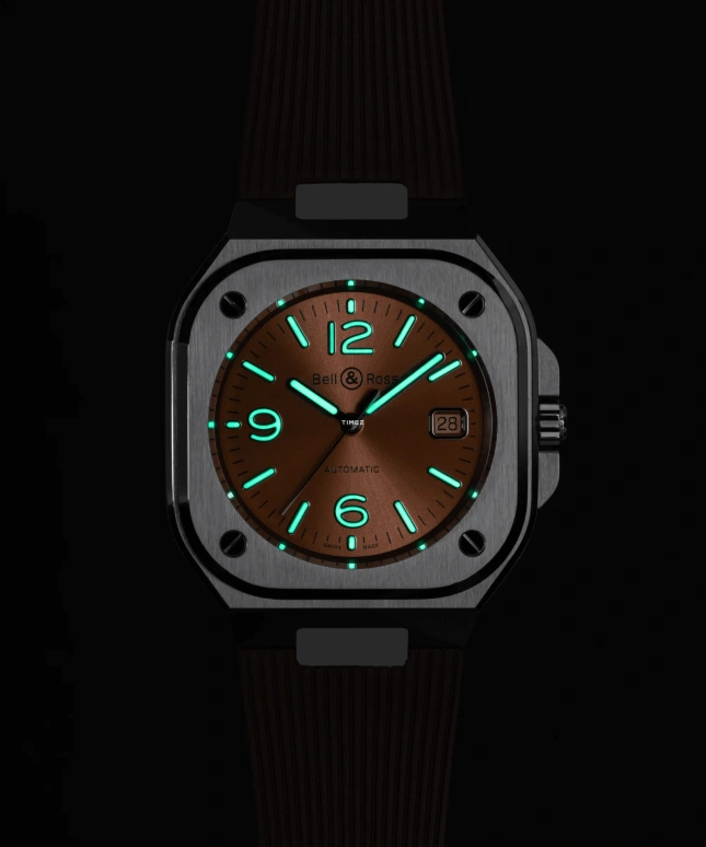 Bell & Ross,BR-05 Auto 40mm,40mm,Stainless Steel,Brown,Automatic,Day,38hours,BR05A,BR05A-BR-ST/SRB