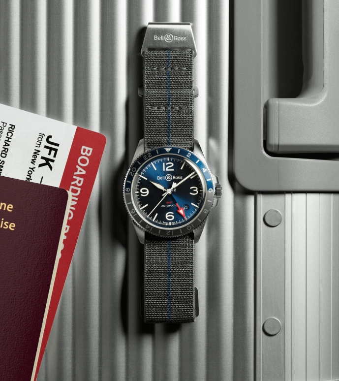 Bell & Ross,Vintage 41mm,41mm,Stainless Steel,Blue,Automatic,Day,Dule Time,BRV293,BRV293-BLU-ST/SF