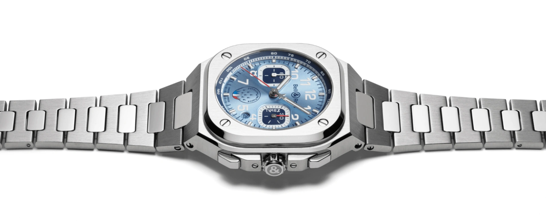 Bell & Ross,Urban 42x14.25mm,42x14.25mm,Stainless Steel,Blue,Automatic,Chronograph,Day,BR05C,BR05C-PAF-ST/SST