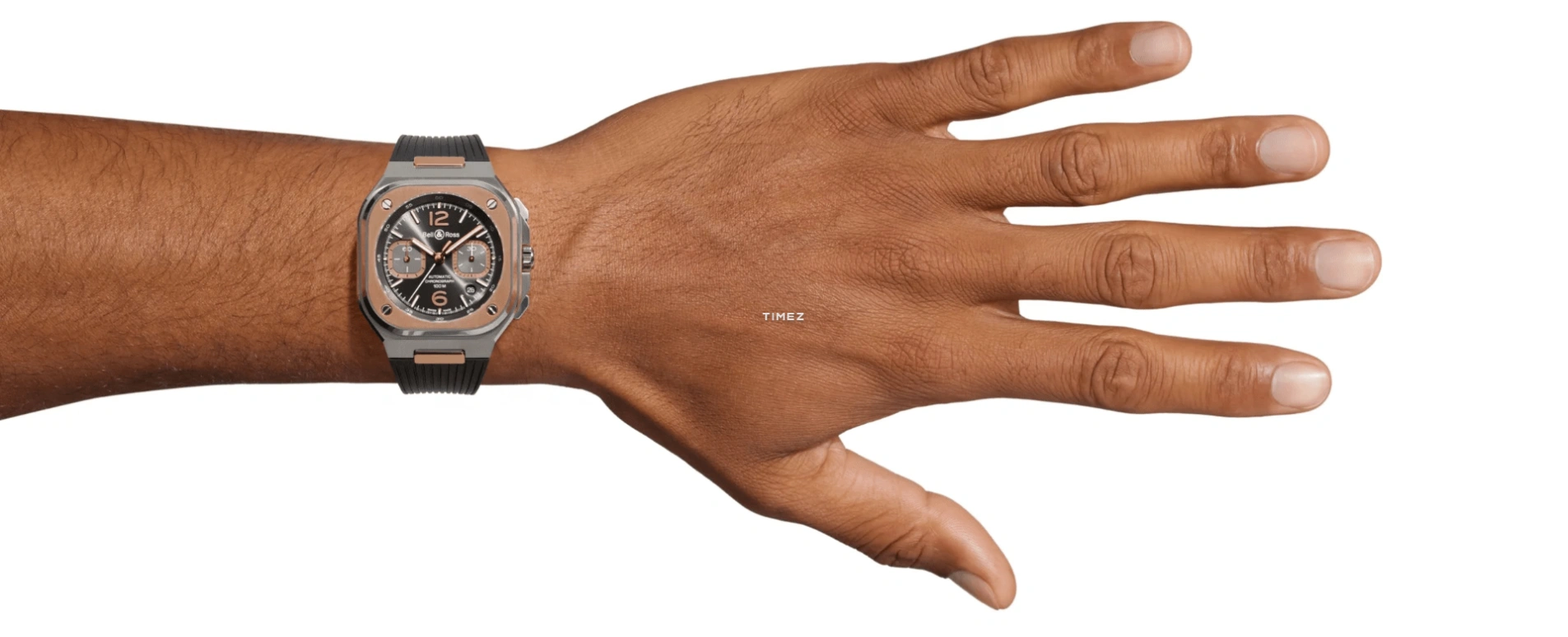 Bell & Ross,Urban 41mm,41mm,Stainless Steel,Rose Gold,Grey,Automatic,Chronograph,Day,BR05C,BR05C-RTH-STPG/SRB