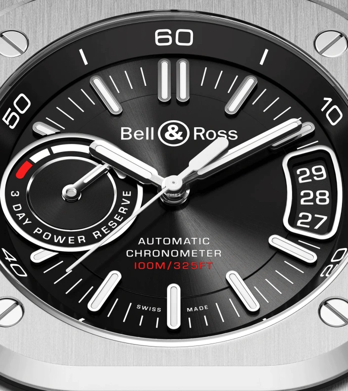 Bell & Ross,Urban 41mm,41mm,Stainless Steel,Black,Automatic,Day,Power Reserve Indicator,BRX5R,BRX5R-BL-ST/SST