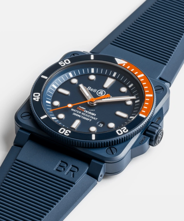 Bell & Ross,BR-03 Diver 42mm,42mm,Ceramic,Blue,Automatic,Day,Sapphire,Crystal Glass,BR0392,BR0392-D-TR-CE/SRB
