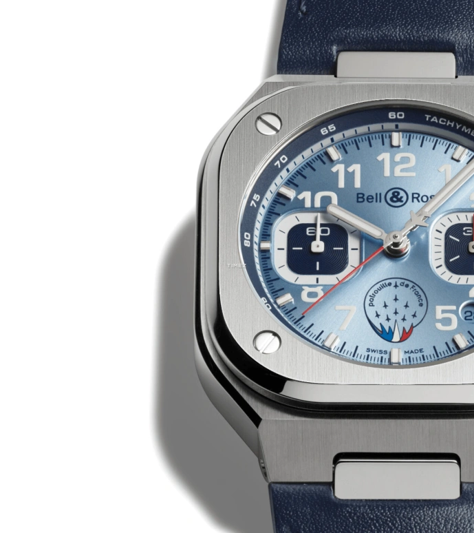 Bell & Ross,Urban 42mm,42mm,Stainless Steel,Blue,Automatic,Chronograph,Day,BR05C,BR05C-PAF-ST/SCA