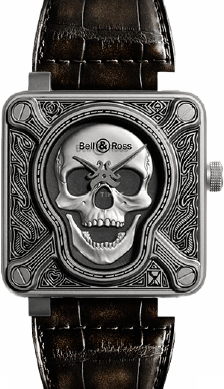 Bell & Ross Instruments BR0192-SKULL-BURN