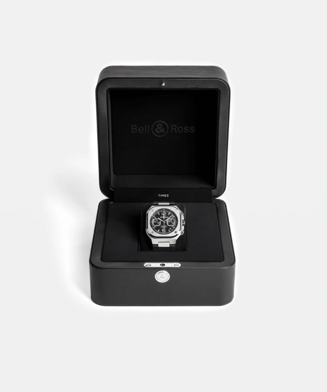 Bell & Ross,Urban 42mm,42mm,Stainless Steel,Black,Automatic,Chronograph,Day,BR05C,BR05C-BLC-ST/SRB