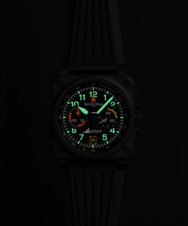 Bell & Ross,BR-03 Chrono 42mm,42mm,Ceramic,Black,Automatic,Chronograph,Day,BR0394,BR0394-RSD-CE/SRB