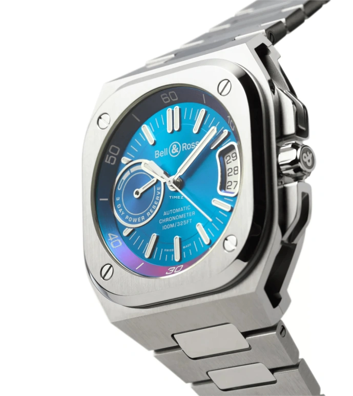 Bell & Ross,Urban 41mm,41mm,Stainless Steel,Green,Automatic,Day,Power Reserve Indicator,BRX5R,BRX5R-IRS-ST/SRB