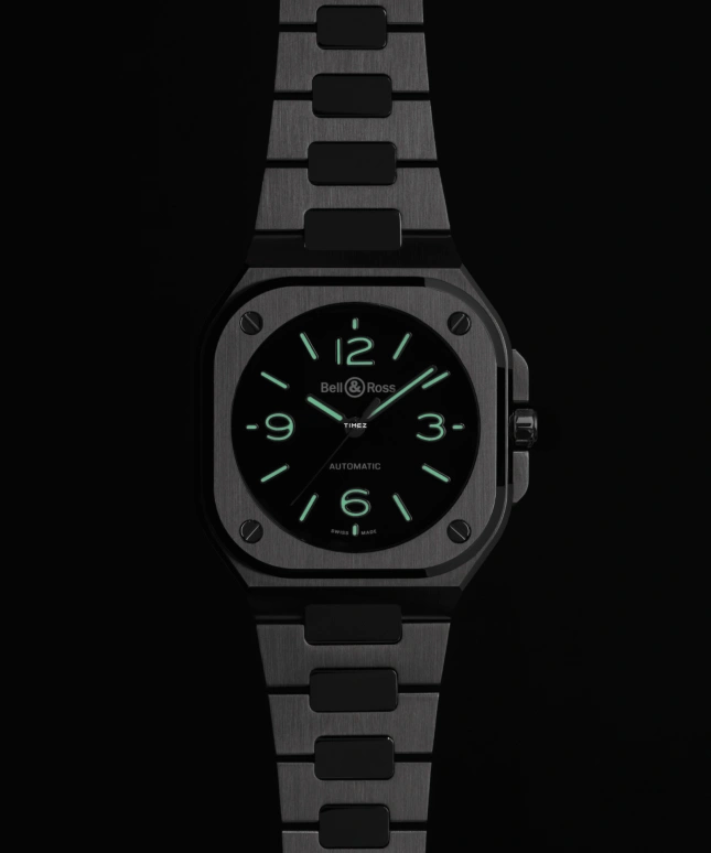 Bell & Ross,BR-03 Auto 36mm,36mm,Stainless Steel,Grey,Automatic,54hours,In-house Caliber,BR05A,BR05A-S-GR-ST/SST