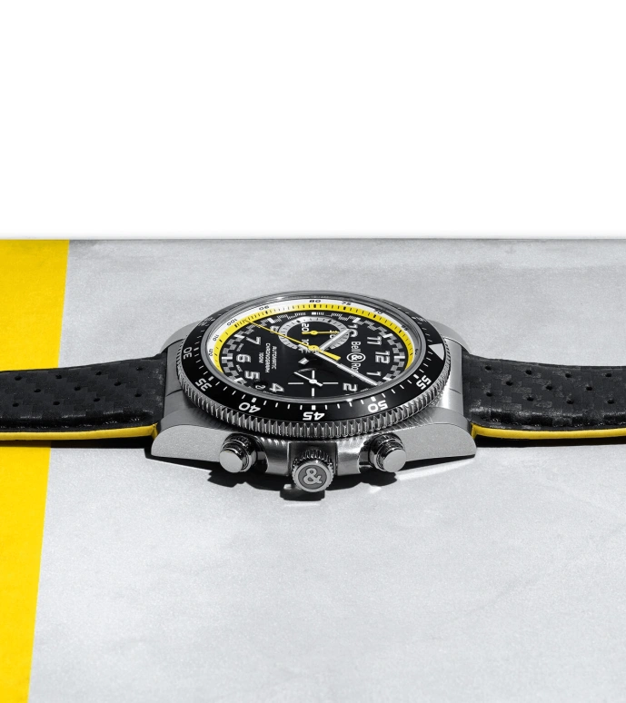 Bell & Ross,Vintage 43mm,43mm,Stainless Steel,Black,Automatic,Chronograph,Day,BRV394,BRV394-RS20/SST