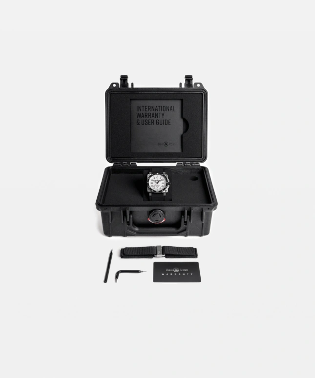 Bell & Ross,BR-03 Diver 42mm,42mm,Stainless Steel,White,Automatic,Day,54hours,BR03A,BR03A-D-WH-ST/SRB