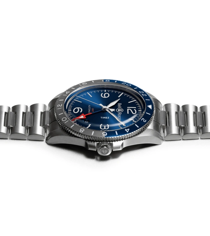 Bell & Ross,Vintage 41mm,41mm,Stainless Steel,Blue,Automatic,Day,Dule Time,BRV293,BRV293-BLU-ST/SF