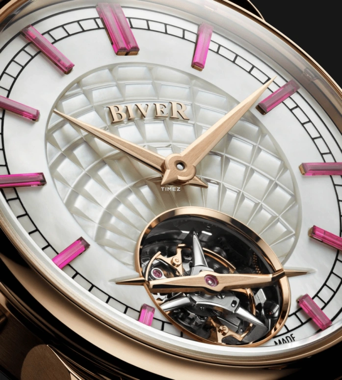 Biver,Minute repeater 42mm,42mm,Rose Gold,White,Automatic,Tourbillon,Minute Repeater,Carillon tourbillon Desert rose