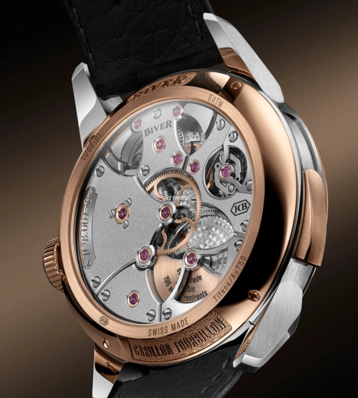 Biver,Minute repeater 42mm,42mm,Titanium,Rose Gold,Silver,Black,Automatic,Tourbillon,Minute Repeater,Carillon tourbillon two,Carillon tourbillon two-tone